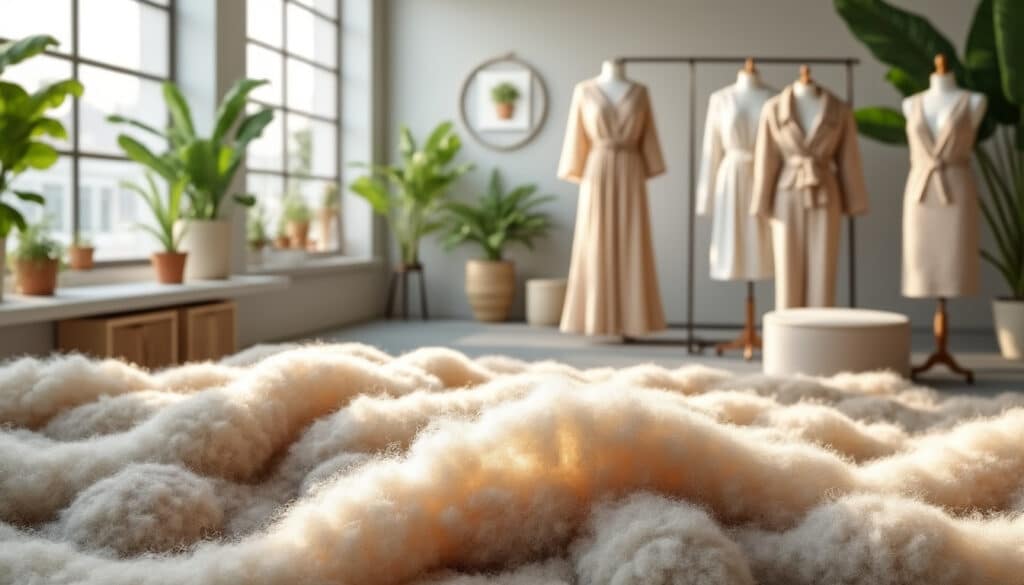 découvrez comment la laine recyclée réduit l'empreinte carbone dans le secteur du prêt-à-porter, promouvant une mode plus durable et respectueuse de l'environnement.